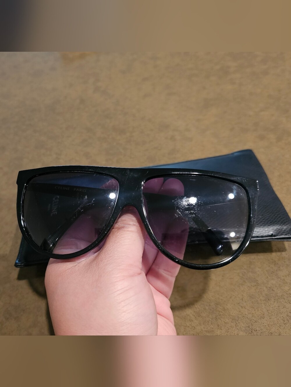Celine Black Oversized Sunglasses